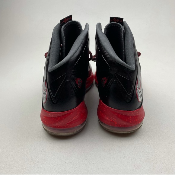 2012 NIKE LEBRON X 10 + PRESSURE BRED BLACK CHROME - Picture 4 of 7